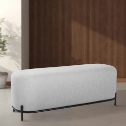 Pender Pin Leg Upholstered Long Bench - Grey -Chic Furniture Shop 25213 z lg