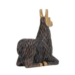 Gold Tipped Resin 8.25h" Sitting Llama -Chic Furniture Shop 25464 z 2 lg