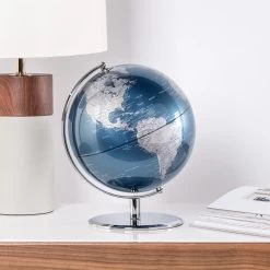 Latitude World Globe - Indigo Blue -Chic Furniture Shop 25523 z 3 lg