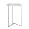Lux 24h" Stainless Steel Mirror Top Side Table