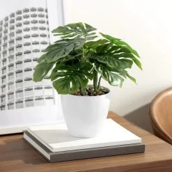 Villa 5.5d" Faux Potted 12" Plant - Monstera