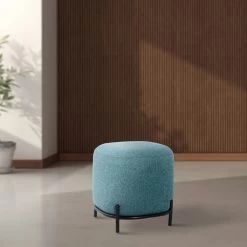 Pender Pin Leg Upholstered Stool - Blue -Chic Furniture Shop 25772 z lg