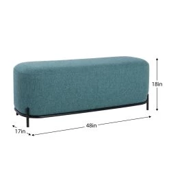 Pender Pin Leg Upholstered Long Bench - Blue 9 Pender Pin Leg Upholstered Long Bench - Blue -Chic Furniture Shop 25774 z 2 lg