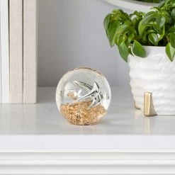 Glitter Glass Ball 3" Paperweight Decor - Swirl -Chic Furniture Shop 25786 z 5 lg