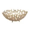 Cipher 12" Diameter Aluminum Decorative Bowl - Gold -Chic Furniture Shop 25920 z 1 lg