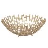 Cipher 15.5" Diameter Aluminum Decorative Bowl - Gold -Chic Furniture Shop 25921 z 1 lg