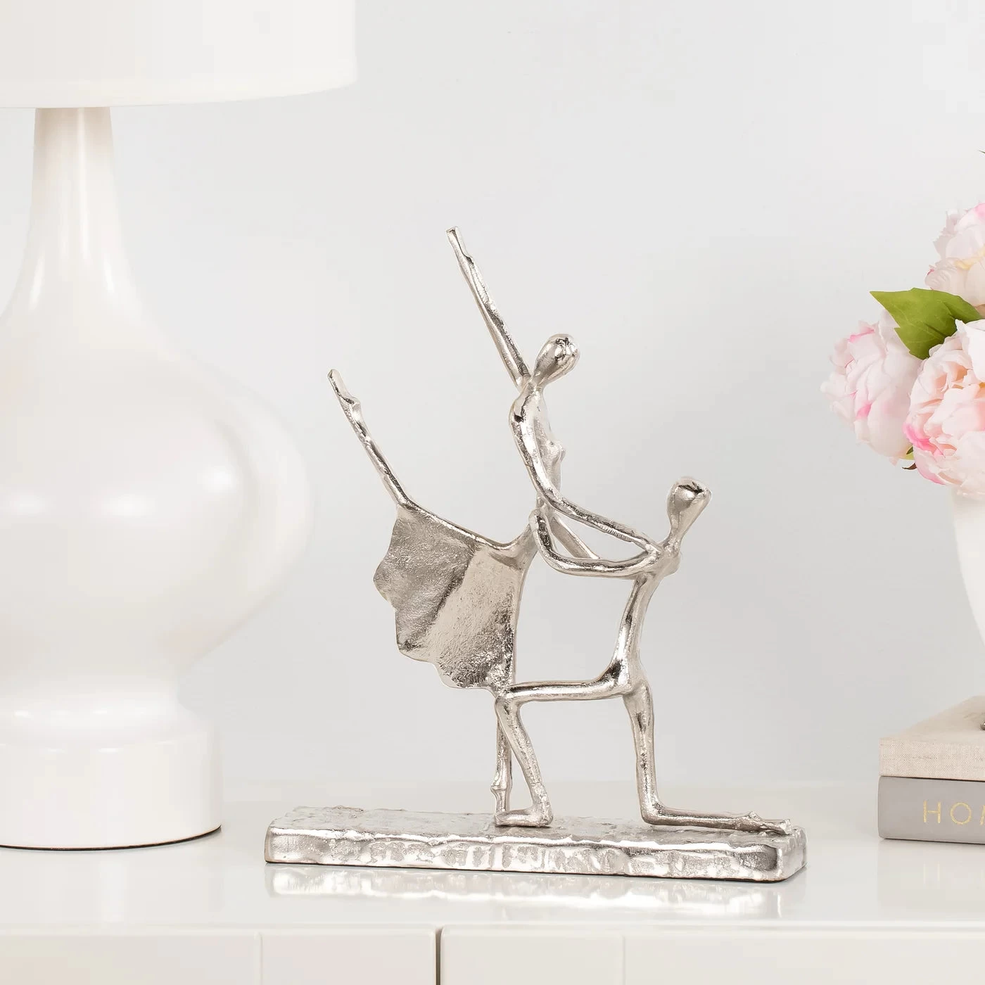 Dancing Lift 13.25h" Aluminum Couple Decor Sculpture 5 Dancing Lift 13.25h" Aluminum Couple Decor Sculpture - Image 3