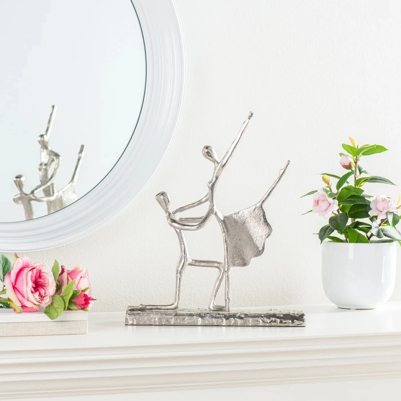 Dancing Lift 13.25h" Aluminum Couple Decor Sculpture 3 Dancing Lift 13.25h" Aluminum Couple Decor Sculpture