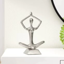 Zen Yoga Aluminum Decor Sculpture - Arms Up