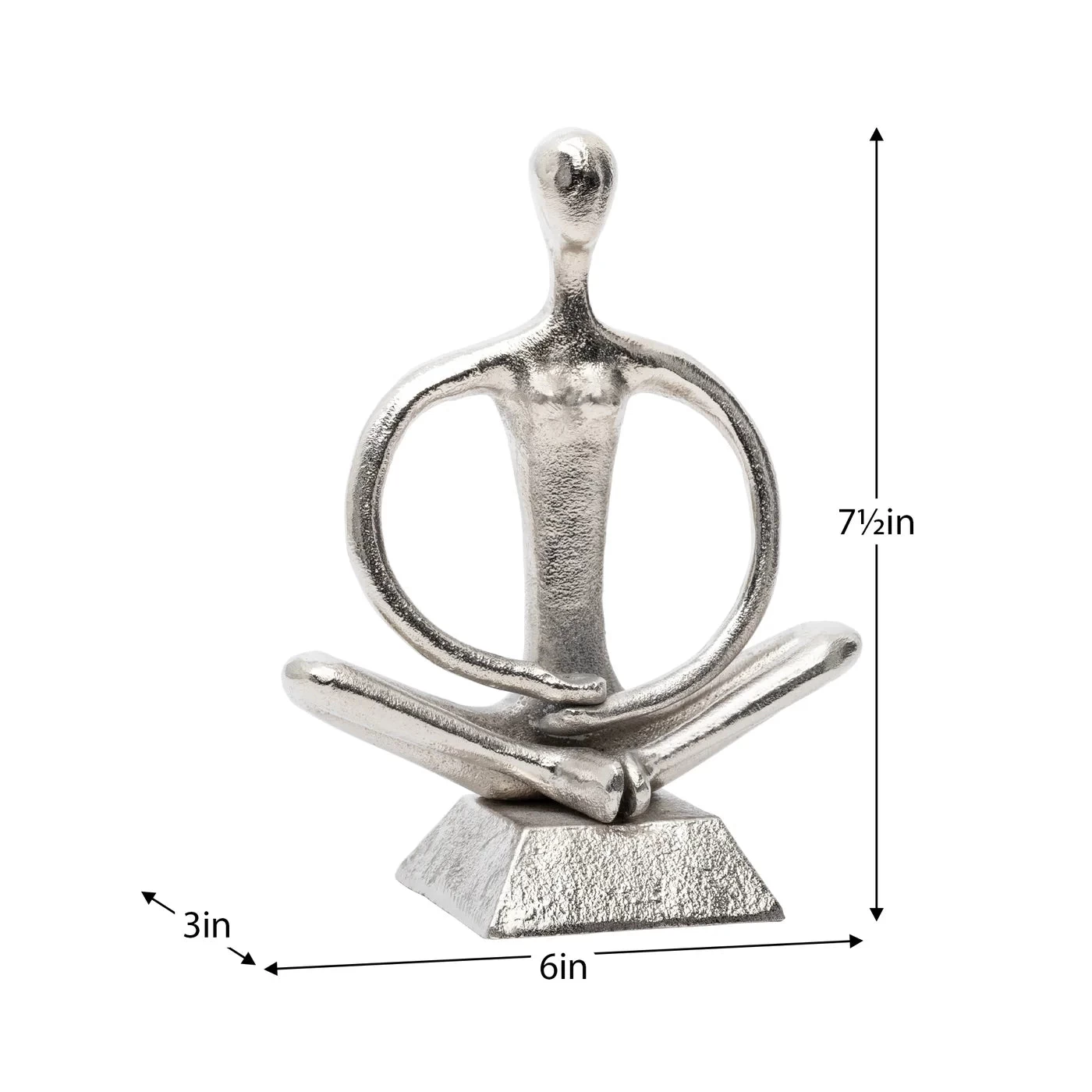 Zen Yoga Aluminum Decor Sculpture - Arms Down 9 Zen Yoga Aluminum Decor Sculpture - Arms Down - Image 7