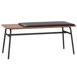 Clark Walnut Veneer Padded Bench