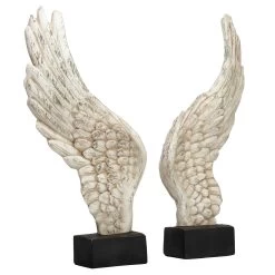 Guardian Antique White Wings 2 Piece 20h" Decor Sculpture Set -Chic Furniture Shop 26231 z 2 lg