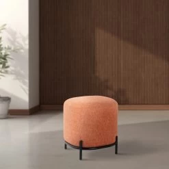 Pender Pin Leg Upholstered Stool - Orange -Chic Furniture Shop 26334 z lg
