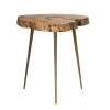 Petra Acacia Wood Molten Brass Inlay Side Table - Natural -Chic Furniture Shop 26337 z 1 lg