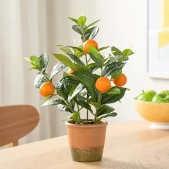Orchard Mini Faux Orange Tree 16h" Potted Plant