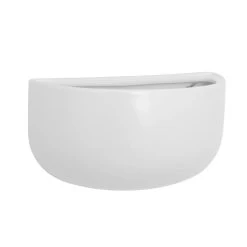 Centra Ceramic 8 X 4 X 4.25h" Wall Vase Planter - Wide White -Chic Furniture Shop 26402 z 2 lg 95d5a320 3cb3 414a 9307 c8eb11502eb4