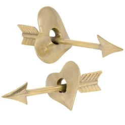 Cupid's Arrow 8" Length Aluminum Gold Heart Decor Sculpture 9 Cupid's Arrow 8" Length Aluminum Gold Heart Decor Sculpture -Chic Furniture Shop 26544 z 2 lg