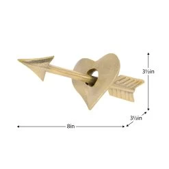 Cupid's Arrow 8" Length Aluminum Gold Heart Decor Sculpture 8 Cupid's Arrow 8" Length Aluminum Gold Heart Decor Sculpture -Chic Furniture Shop 26544 z 3 lg