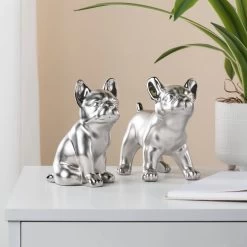 Bulldog Standing 6h" Ceramic Decor Sculpture- Silver 15 Bulldog Standing 6h" Ceramic Decor Sculpture- Silver -Chic Furniture Shop 26551 z 8 lg