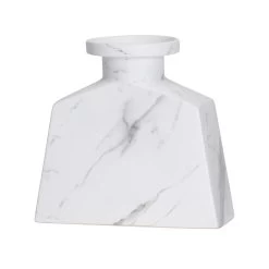 Aris Marble Ceramic 9.25h" Wide Tapered Urn Vase -Chic Furniture Shop 26584 z 2 lg