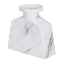 Aris Marble Ceramic 9.25h" Wide Tapered Urn Vase -Chic Furniture Shop 26584 z 4 lg