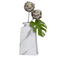 Aris Marble Ceramic 13h" Tapered Urn Vase -Chic Furniture Shop 26585 z 2 lg