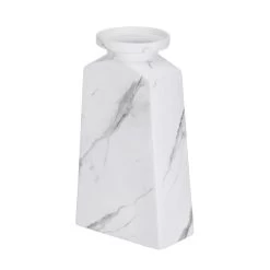 Aris Marble Ceramic 13h" Tapered Urn Vase -Chic Furniture Shop 26585 z 3 lg