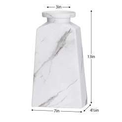 Aris Marble Ceramic 13h" Tapered Urn Vase -Chic Furniture Shop 26585 z 6 lg