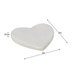 Marble Heart 4 Piece 4" Coaster Set -Chic Furniture Shop 26593 z 3 lg