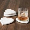 Marble Heart 4 Piece 4" Coaster Set