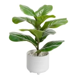 Riviera Ceramic Potted Faux 14h" Fiddle Leaf Fig Plant -Chic Furniture Shop 26595 z 1 lg