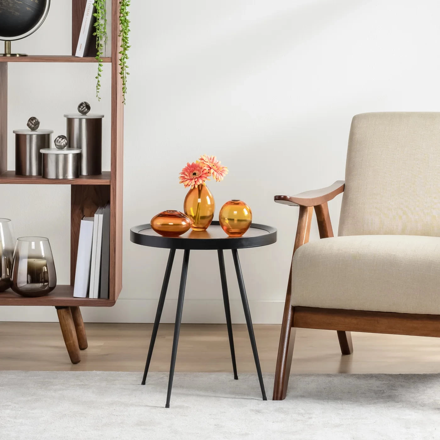 Mini Lustre Assorted 3 Piece Amber Glass Vase Set 9 Mini Lustre Assorted 3 Piece Amber Glass Vase Set - Image 7