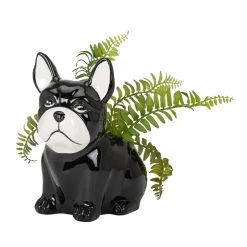 Barkley Bulldog 7h" Ceramic Drop Pot Planter -Chic Furniture Shop 26617 z 2 lg
