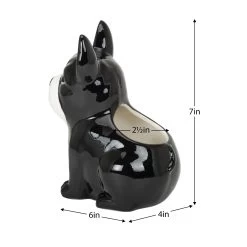 Barkley Bulldog 7h" Ceramic Drop Pot Planter -Chic Furniture Shop 26617 z 6 lg
