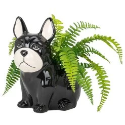 Barkley Bulldog 9.5h" Ceramic Drop Pot Planter -Chic Furniture Shop 26618 z 2 lg