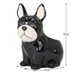 Barkley Bulldog 9.5h" Ceramic Drop Pot Planter -Chic Furniture Shop 26618 z 6 lg