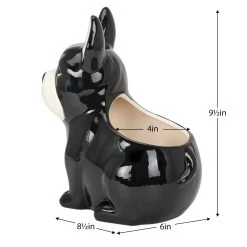 Barkley Bulldog 9.5h" Ceramic Drop Pot Planter -Chic Furniture Shop 26618 z 7 lg