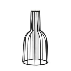 Wire Bottle Shape 8.5h" Pendant Hanging Tube Vase - Black -Chic Furniture Shop 26620 z 1 lg
