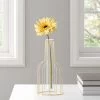 Wire Bottle Shape 8.5h" Pendant Hanging Tube Vase - Gold -Chic Furniture Shop 26622 z lg