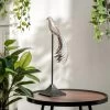 Perched Bird Of Paradise 23.5h" Aluminum Decor Sculpture On Stand -Chic Furniture Shop 26662 z lg