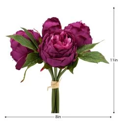 Blushing Peony 5 Bloom Bouquet - Purple -Chic Furniture Shop 26873 z 2 lg