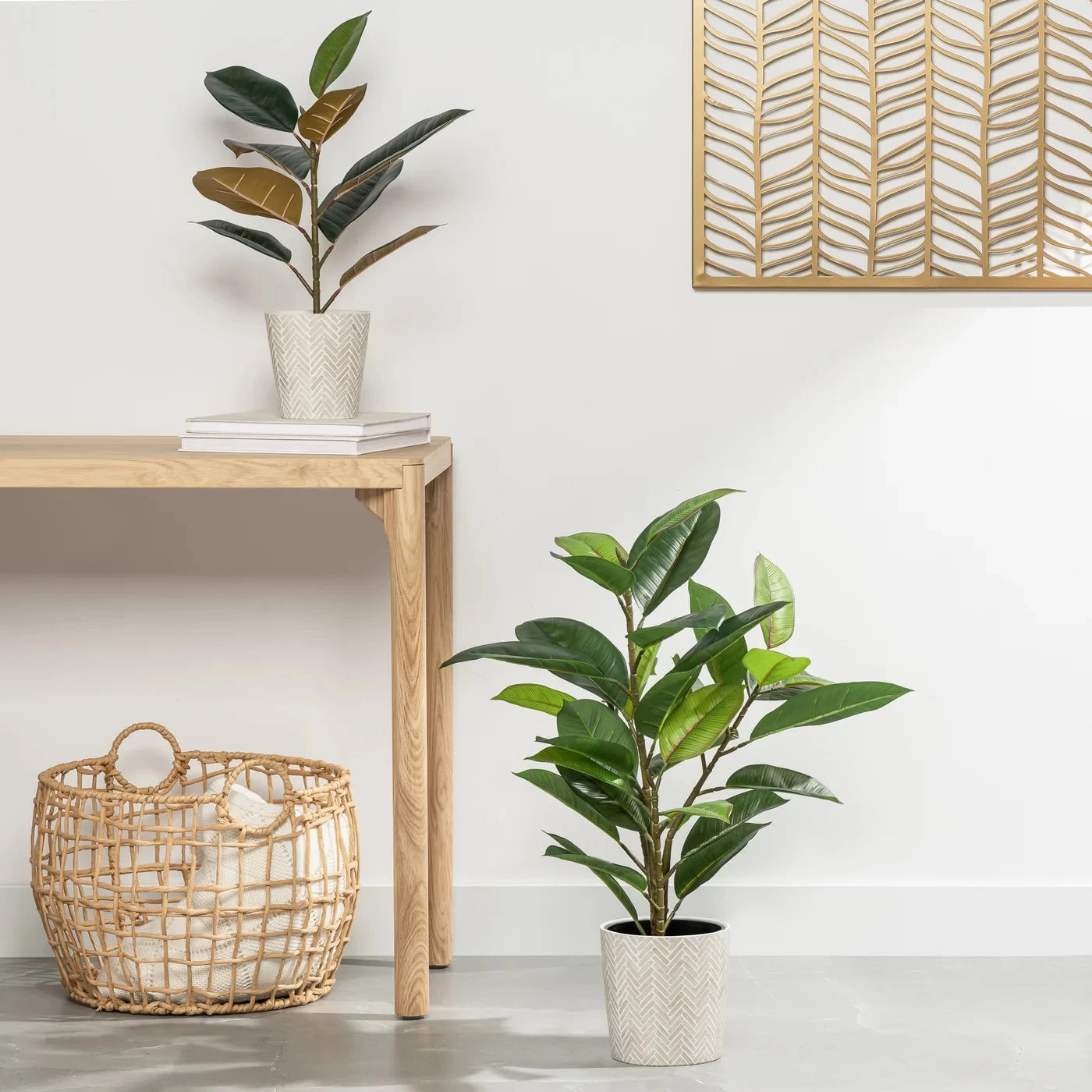 Rubber Tree 21h" Faux Potted Plant 8 Rubber Tree 21h" Faux Potted Plant - Image 6