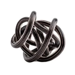 Orbit Glass Knot 3" Diameter Decor Ball - Gold Metallic Black -Chic Furniture Shop 26882 z 1 lg