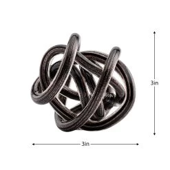 Orbit Glass Knot 3" Diameter Decor Ball - Gold Metallic Black -Chic Furniture Shop 26882 z 3 lg