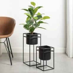 Metal Box Frame 20.5h" Standing Drop Pot Planter 12 Metal Box Frame 20.5h" Standing Drop Pot Planter -Chic Furniture Shop 26900 z 5 lg