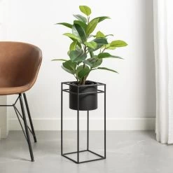 Metal Box Frame 20.5h" Standing Drop Pot Planter