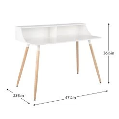 Deliah 29h" Desk With Storage Shelf - White -Chic Furniture Shop 26970 z 6 lg