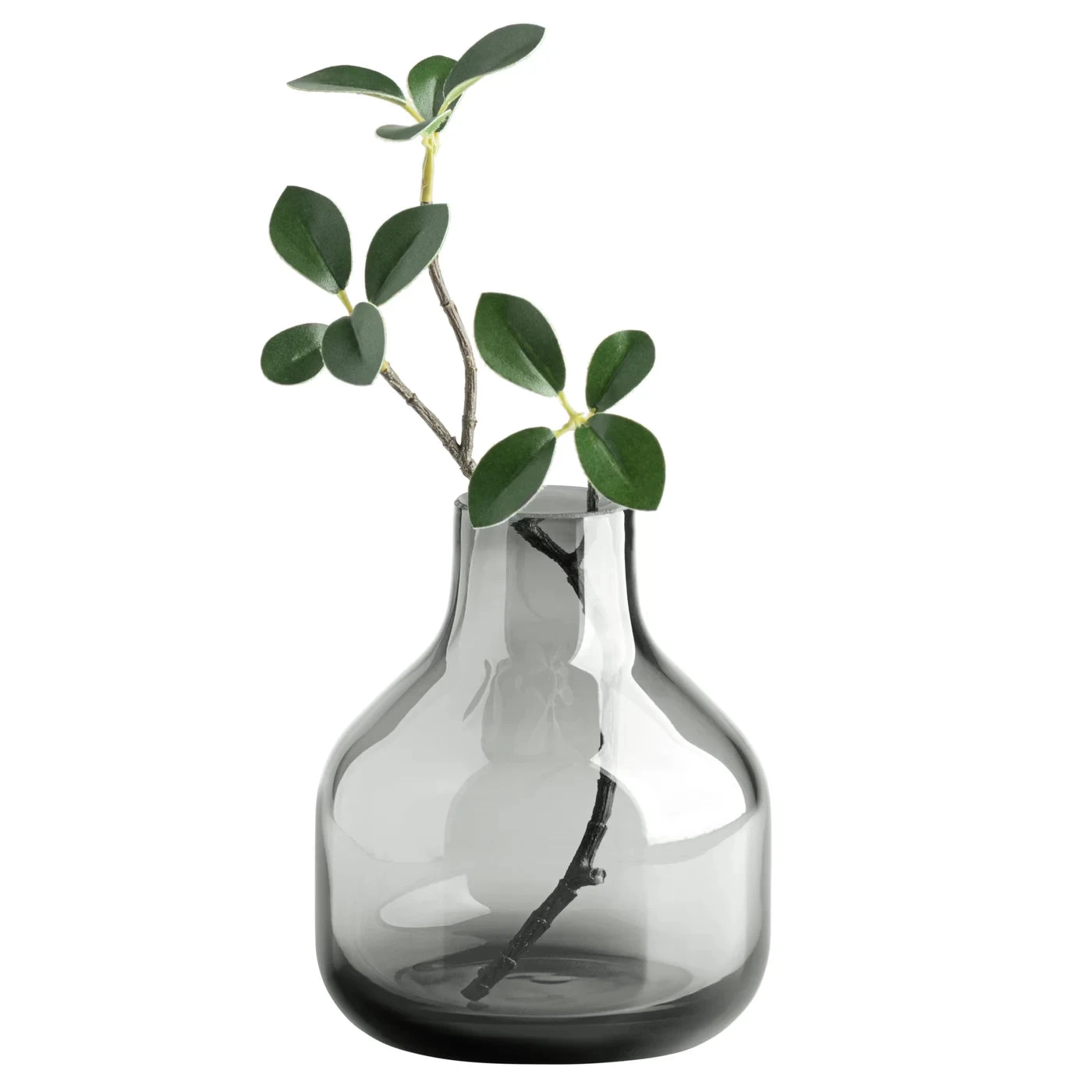 Beau Mini Bottle 5h" Glass Vase - Smoke 4 Beau Mini Bottle 5h" Glass Vase - Smoke - Image 2