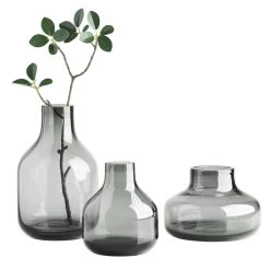 Beau Mini Bottle 5h" Glass Vase - Smoke 13 Beau Mini Bottle 5h" Glass Vase - Smoke -Chic Furniture Shop 27053 z 3 lg