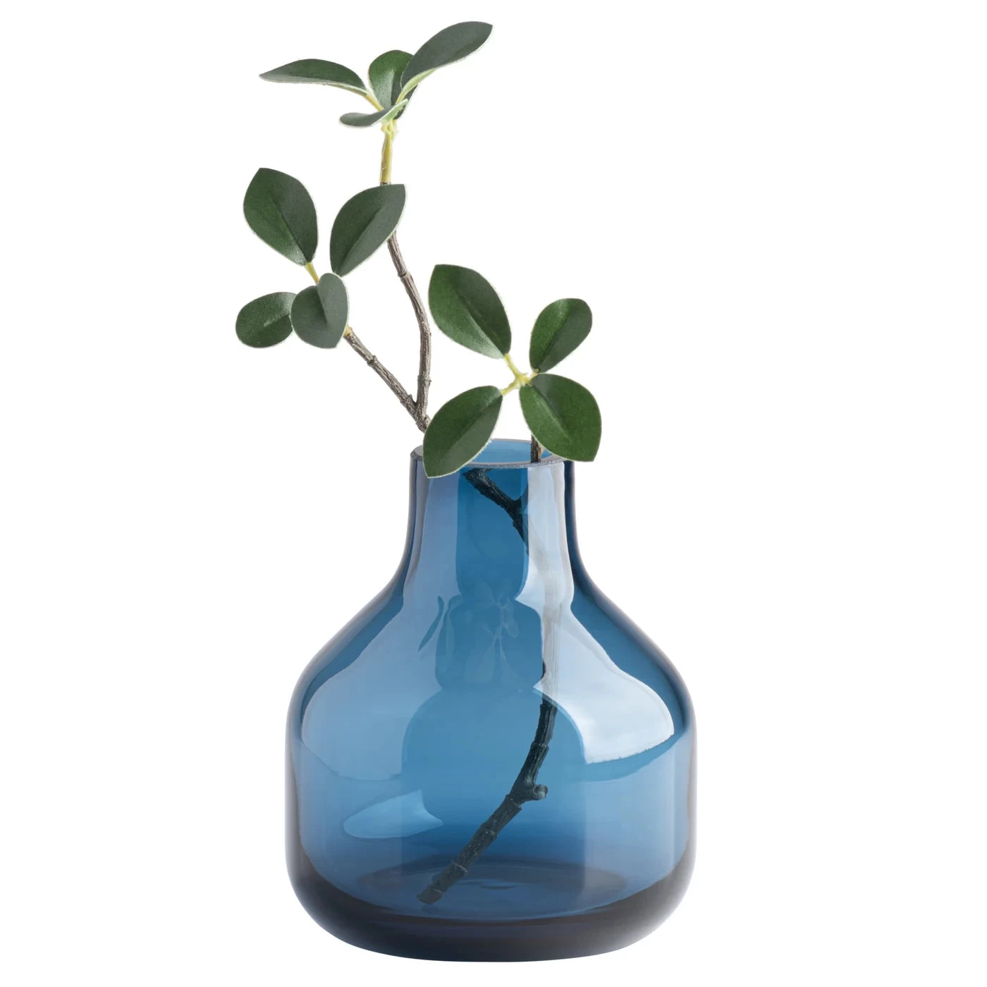 Beau Mini Bottle 5h" Glass Vase - Blue 4 Beau Mini Bottle 5h" Glass Vase - Blue - Image 2